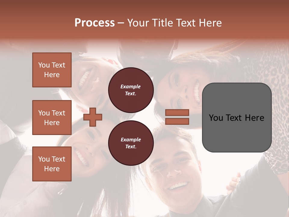 A Group Of People Standing Together In A Circle PowerPoint Template