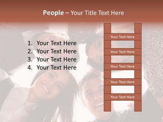 A Group Of People Standing Together In A Circle PowerPoint Template