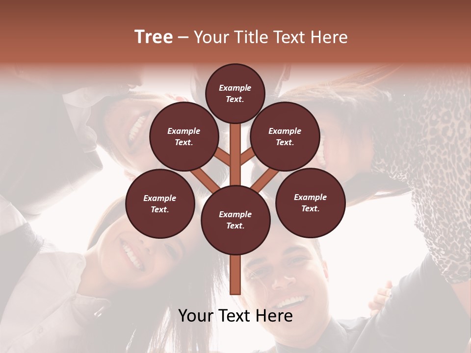 A Group Of People Standing Together In A Circle PowerPoint Template