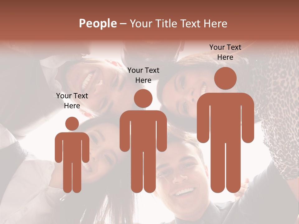 A Group Of People Standing Together In A Circle PowerPoint Template
