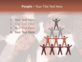 A Group Of People Standing Together In A Circle PowerPoint Template