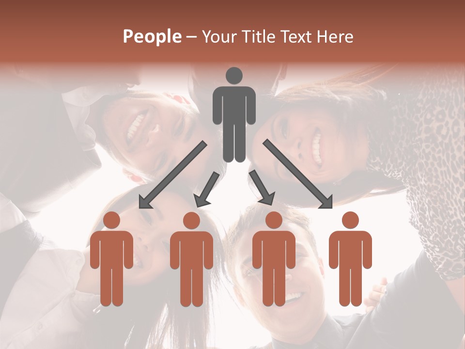 A Group Of People Standing Together In A Circle PowerPoint Template