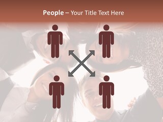 A Group Of People Standing Together In A Circle PowerPoint Template