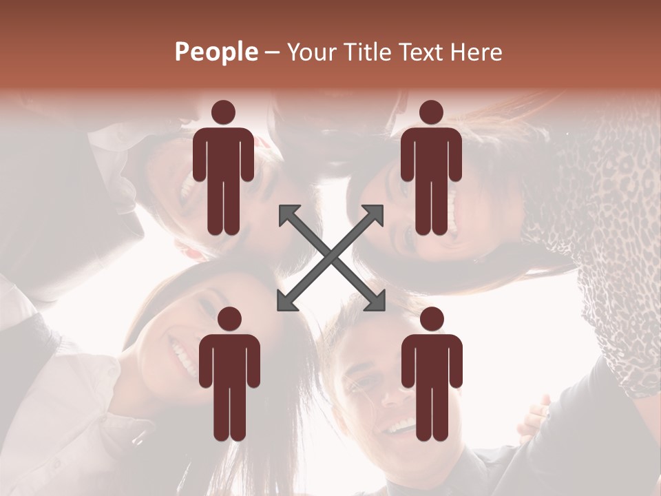 A Group Of People Standing Together In A Circle PowerPoint Template