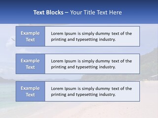 A Plane Is Flying Over A Beach With Clear Water PowerPoint Template