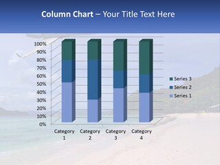 A Plane Is Flying Over A Beach With Clear Water PowerPoint Template