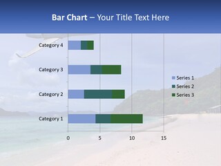 A Plane Is Flying Over A Beach With Clear Water PowerPoint Template