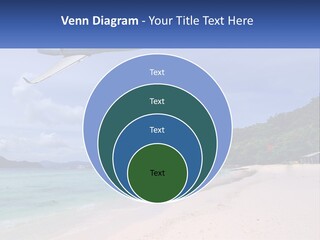 A Plane Is Flying Over A Beach With Clear Water PowerPoint Template