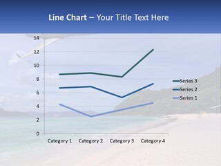 A Plane Is Flying Over A Beach With Clear Water PowerPoint Template