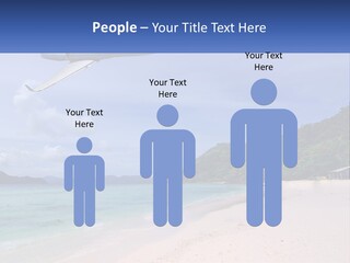 A Plane Is Flying Over A Beach With Clear Water PowerPoint Template