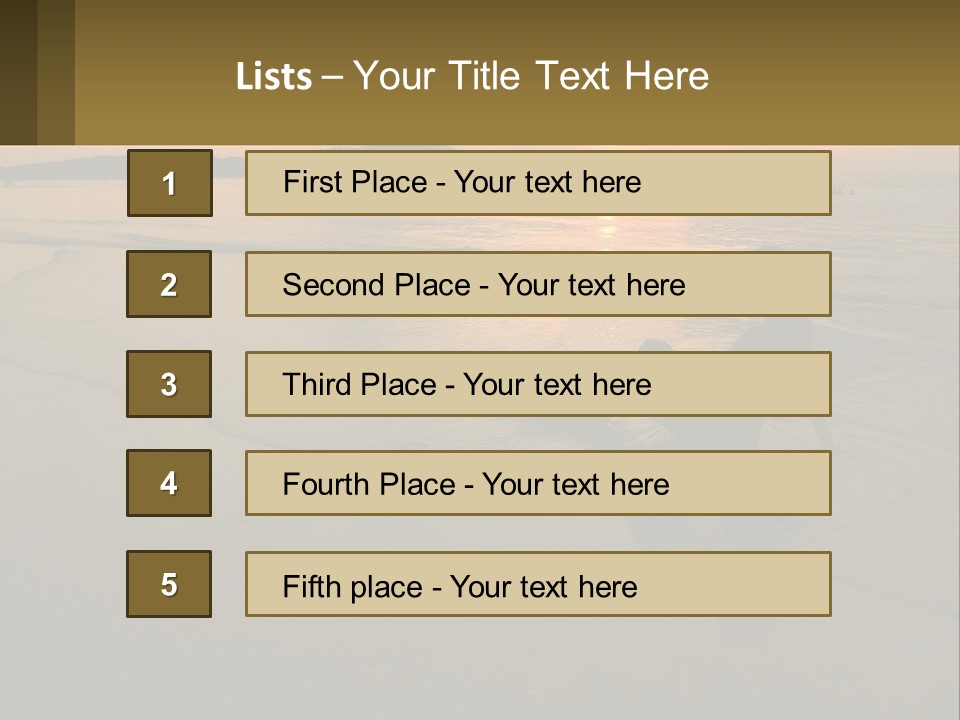 A Woman Is Sitting On The Beach At Sunset PowerPoint Template
