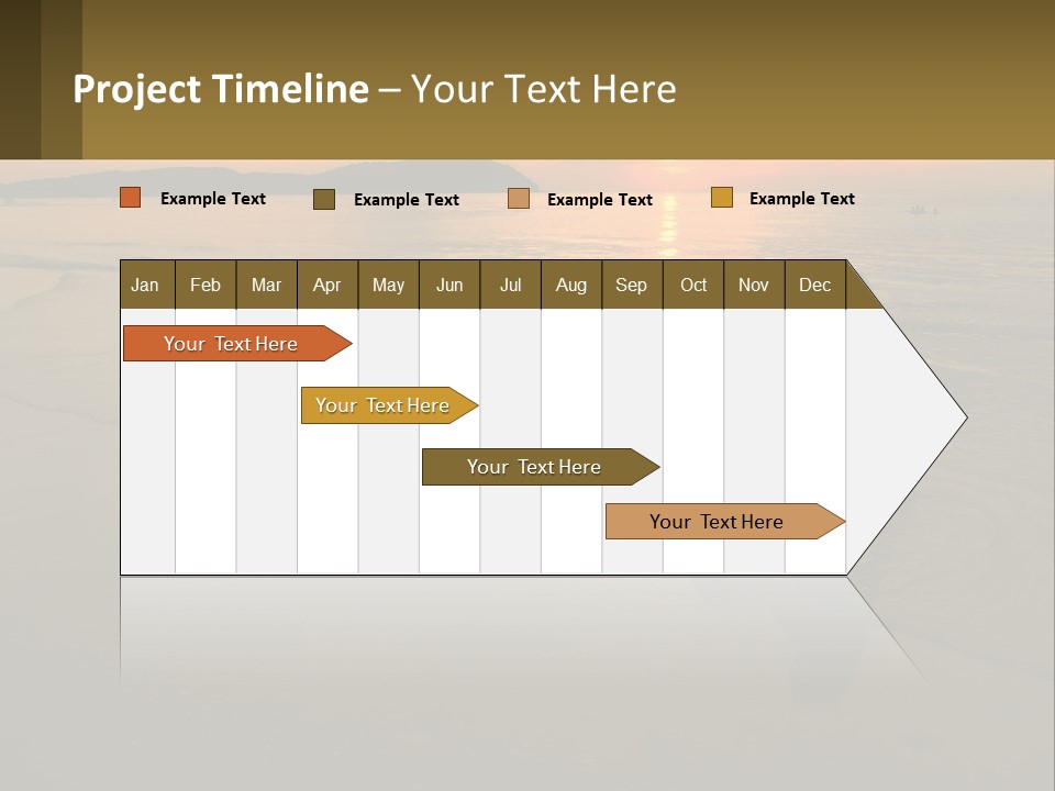 A Woman Is Sitting On The Beach At Sunset PowerPoint Template