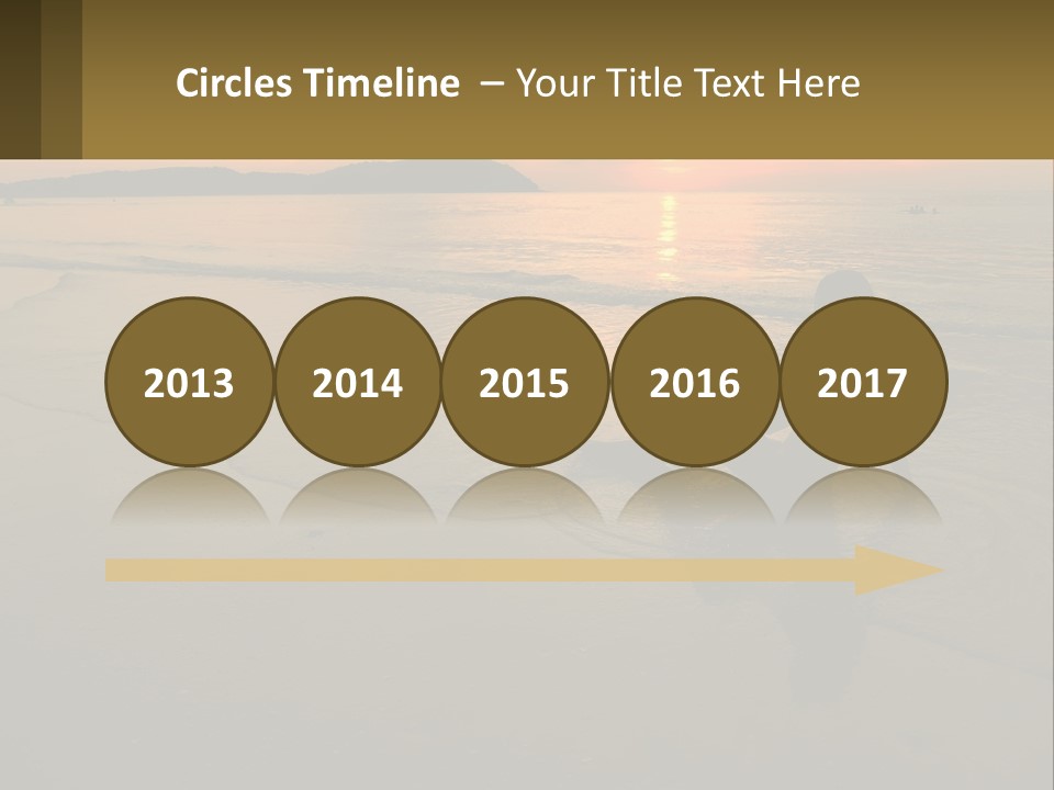 A Woman Is Sitting On The Beach At Sunset PowerPoint Template