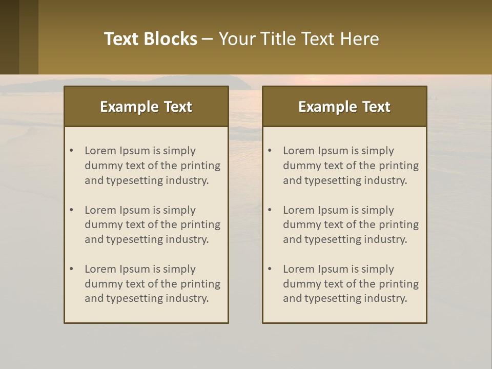 A Woman Is Sitting On The Beach At Sunset PowerPoint Template