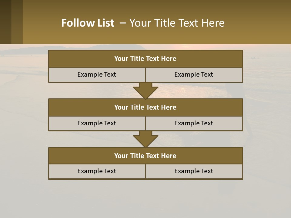 A Woman Is Sitting On The Beach At Sunset PowerPoint Template