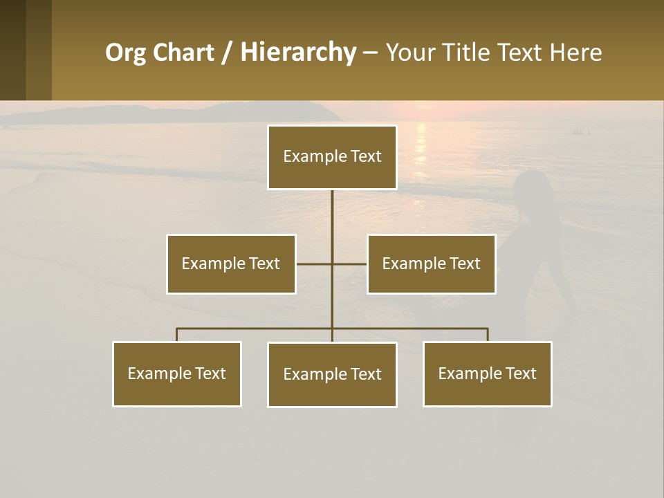 A Woman Is Sitting On The Beach At Sunset PowerPoint Template