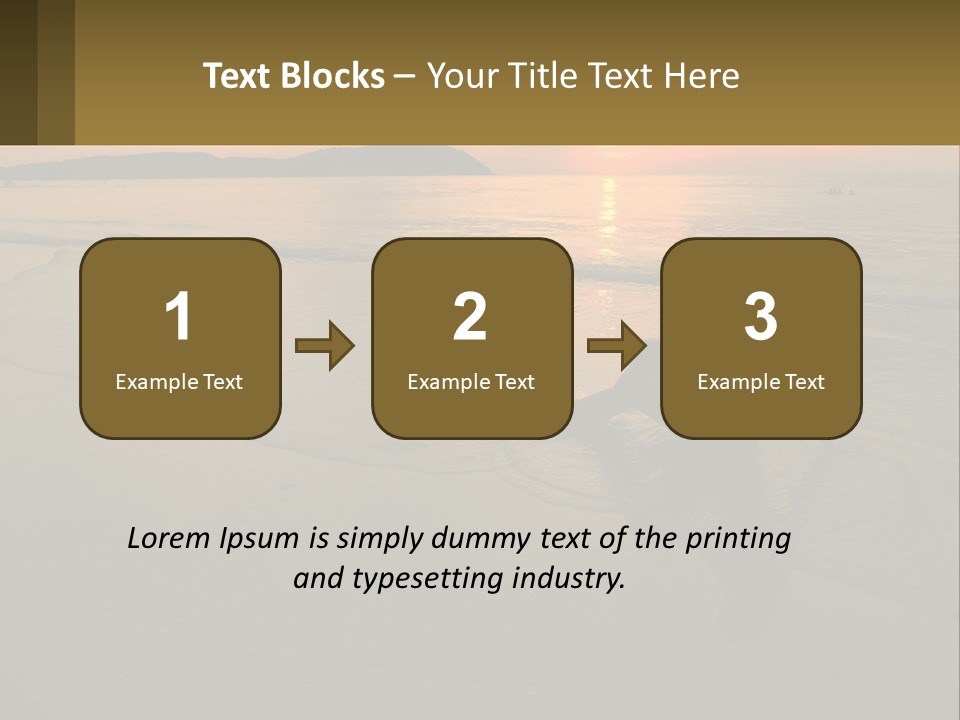 A Woman Is Sitting On The Beach At Sunset PowerPoint Template