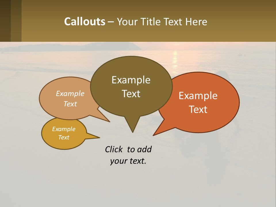 A Woman Is Sitting On The Beach At Sunset PowerPoint Template