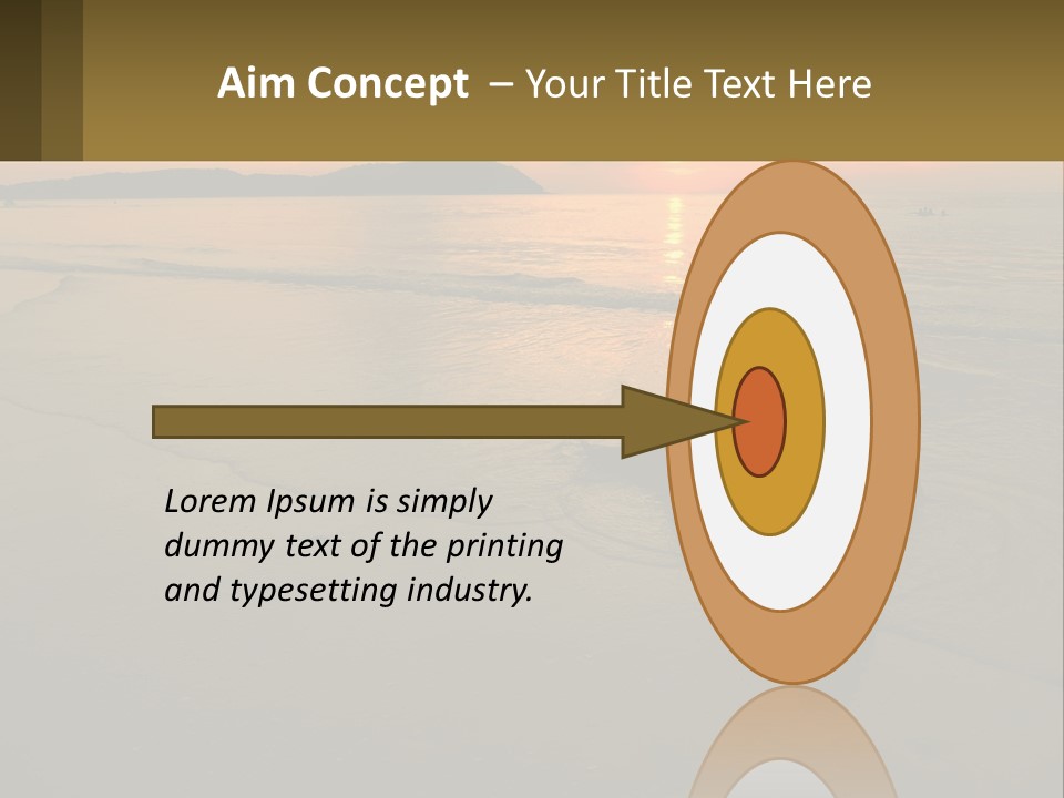 A Woman Is Sitting On The Beach At Sunset PowerPoint Template