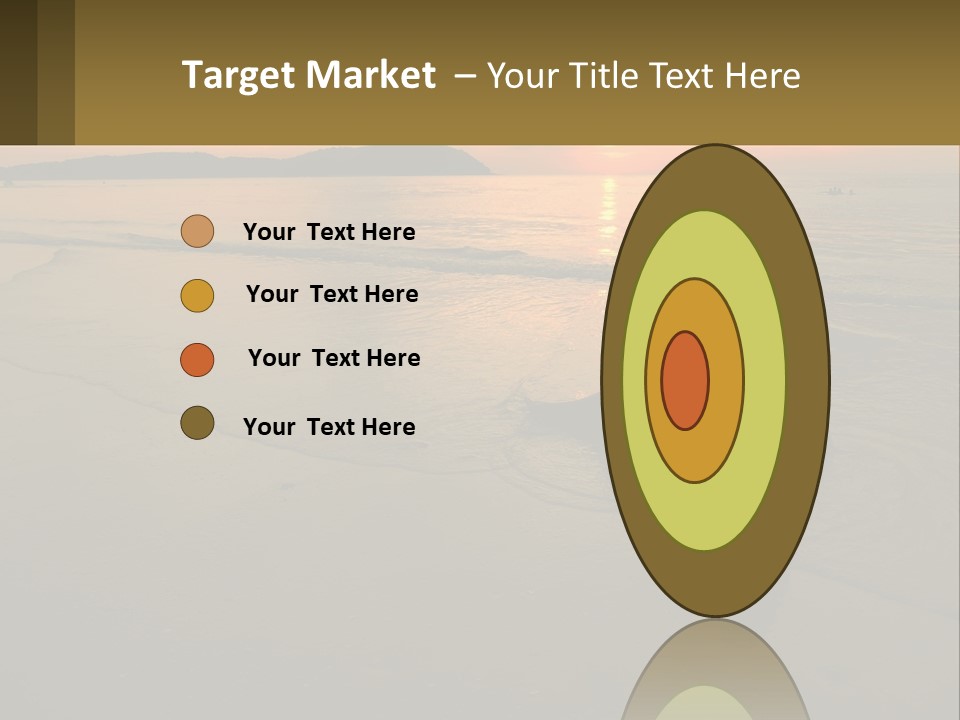 A Woman Is Sitting On The Beach At Sunset PowerPoint Template