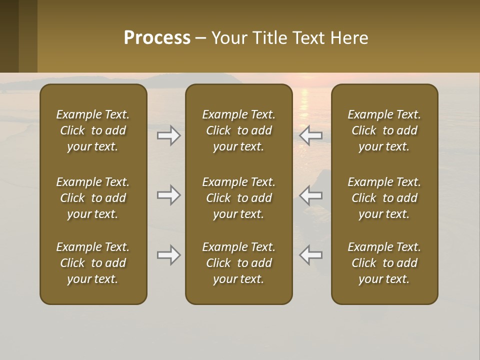 A Woman Is Sitting On The Beach At Sunset PowerPoint Template