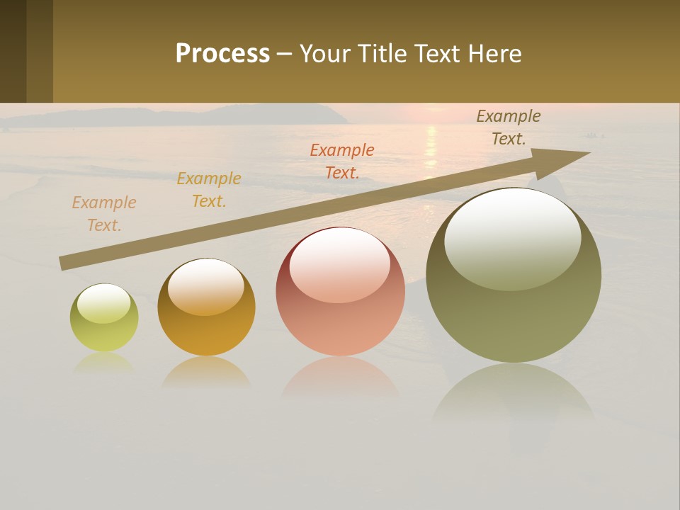 A Woman Is Sitting On The Beach At Sunset PowerPoint Template