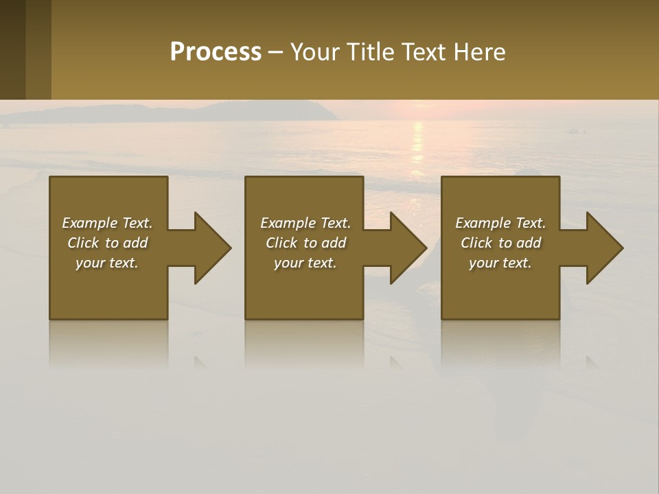 A Woman Is Sitting On The Beach At Sunset PowerPoint Template