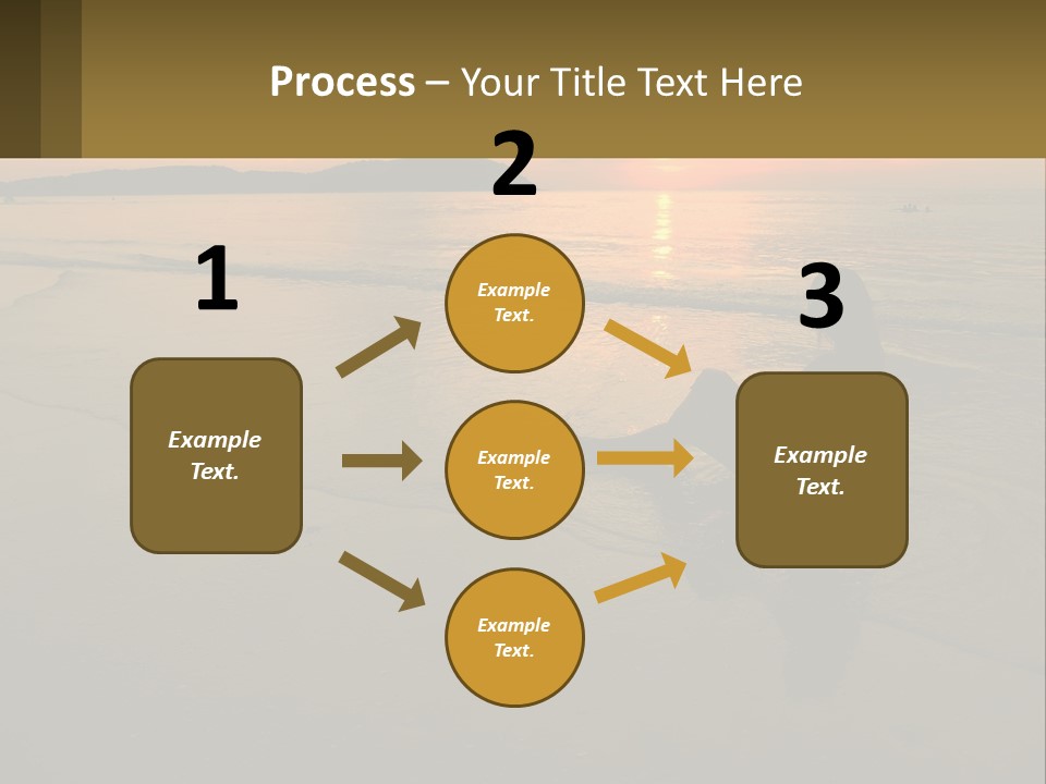 A Woman Is Sitting On The Beach At Sunset PowerPoint Template