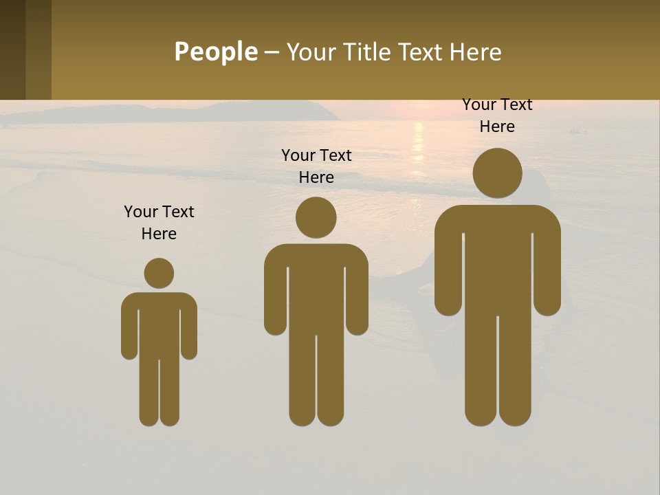 A Woman Is Sitting On The Beach At Sunset PowerPoint Template