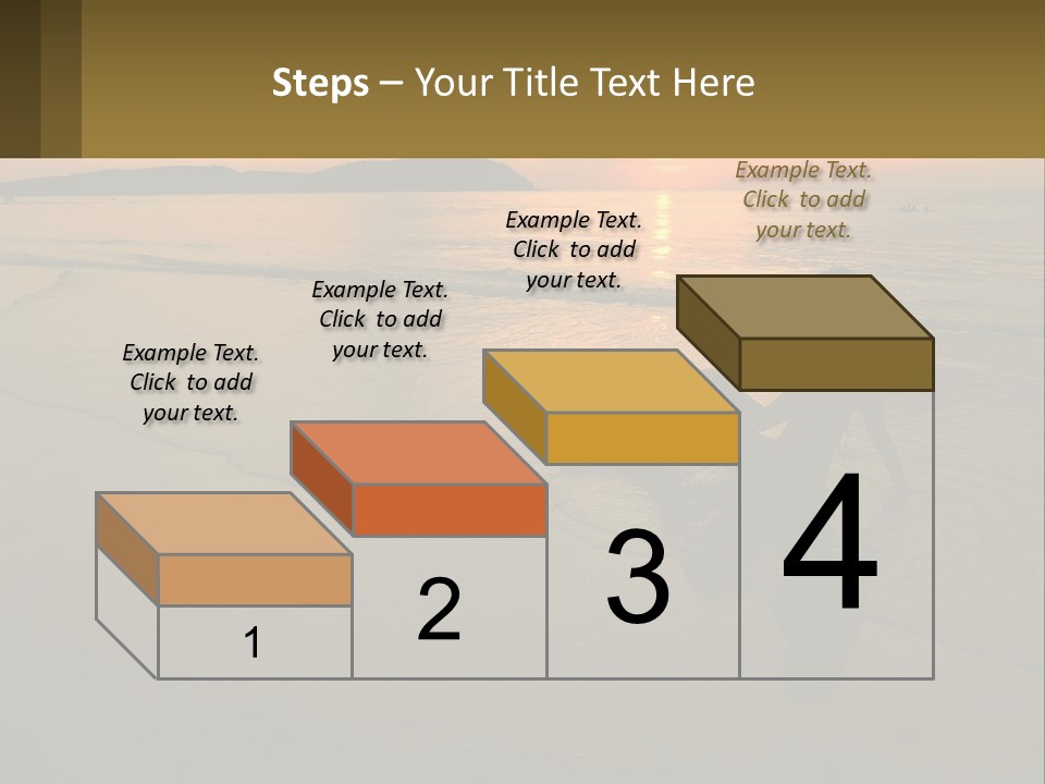 A Woman Is Sitting On The Beach At Sunset PowerPoint Template