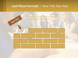 A Group Of People Sitting Around A Conference Table PowerPoint Template