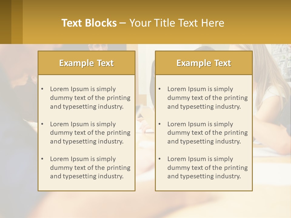 A Group Of People Sitting Around A Conference Table PowerPoint Template