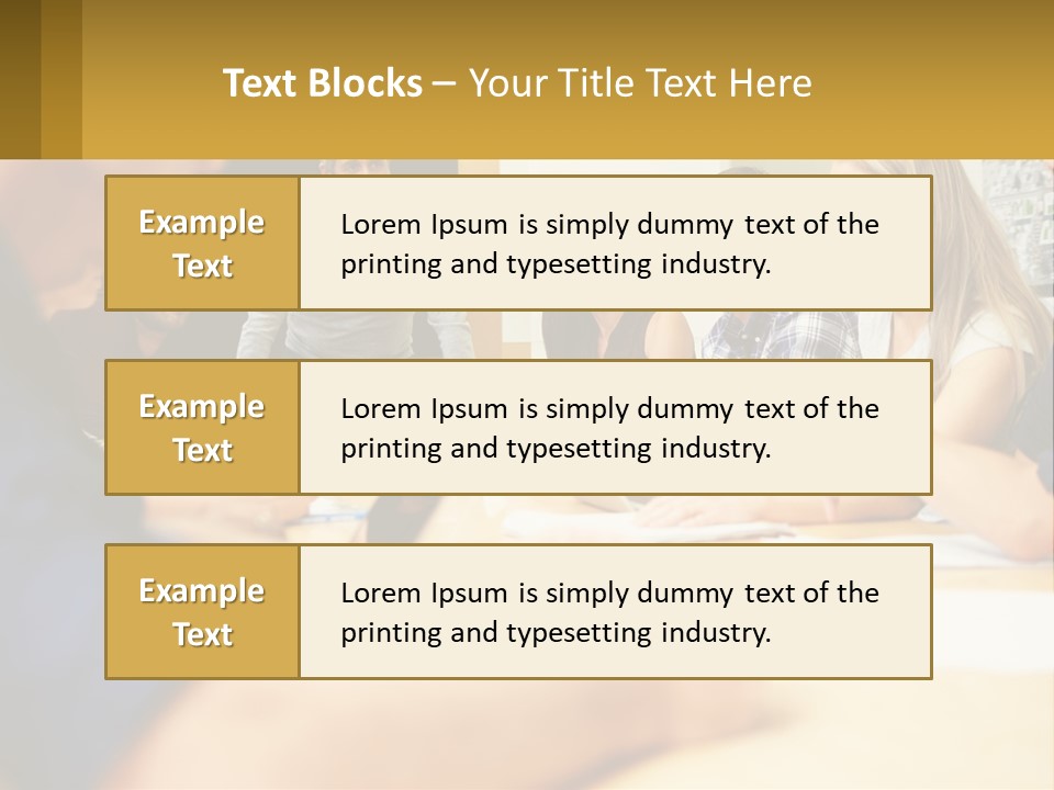 A Group Of People Sitting Around A Conference Table PowerPoint Template