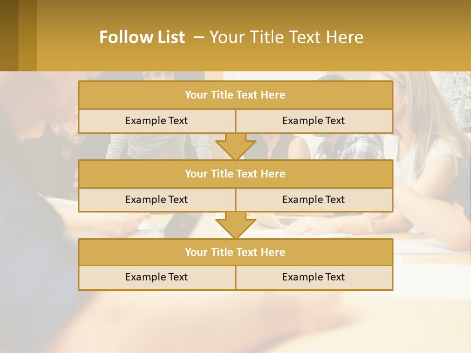 A Group Of People Sitting Around A Conference Table PowerPoint Template