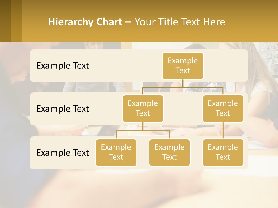 A Group Of People Sitting Around A Conference Table PowerPoint Template