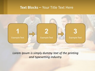 A Group Of People Sitting Around A Conference Table PowerPoint Template