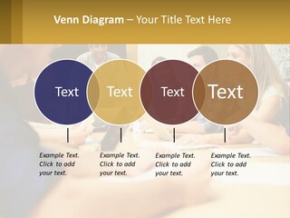 A Group Of People Sitting Around A Conference Table PowerPoint Template