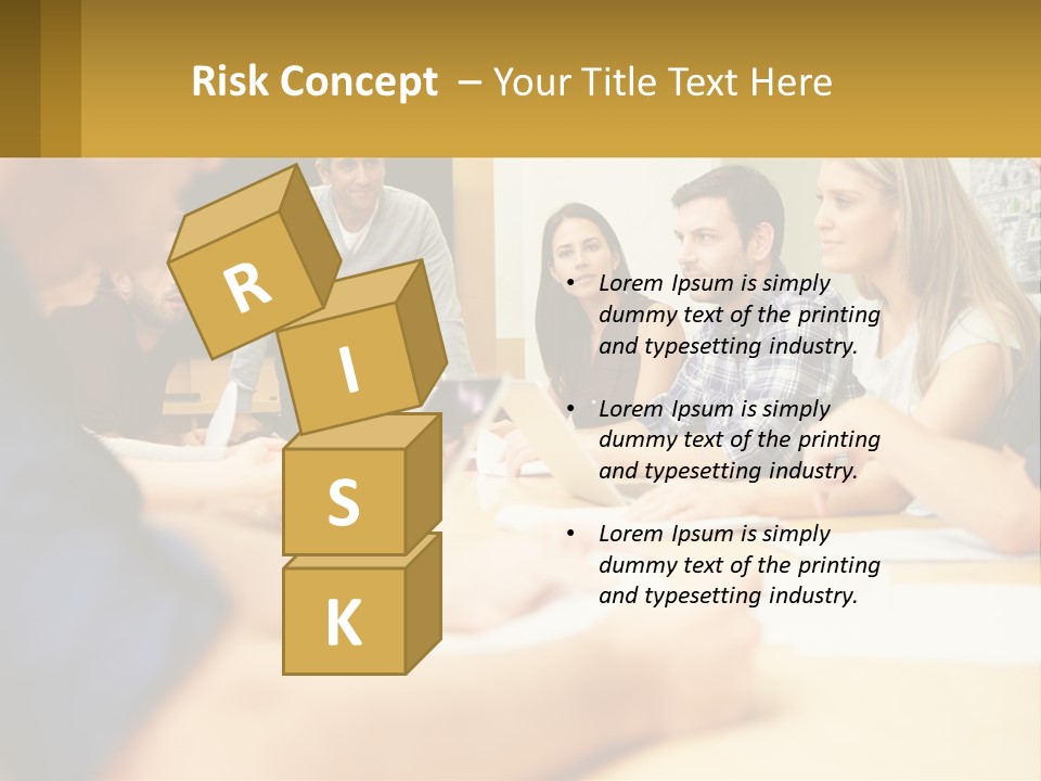 A Group Of People Sitting Around A Conference Table PowerPoint Template