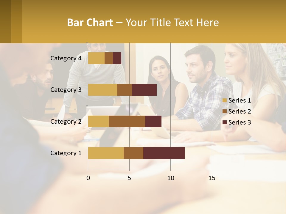 A Group Of People Sitting Around A Conference Table PowerPoint Template