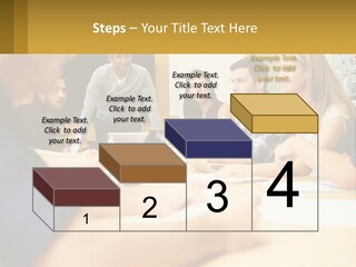 A Group Of People Sitting Around A Conference Table PowerPoint Template