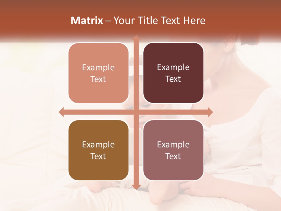 A Woman Holding A Baby While Looking At A Tablet PowerPoint Template