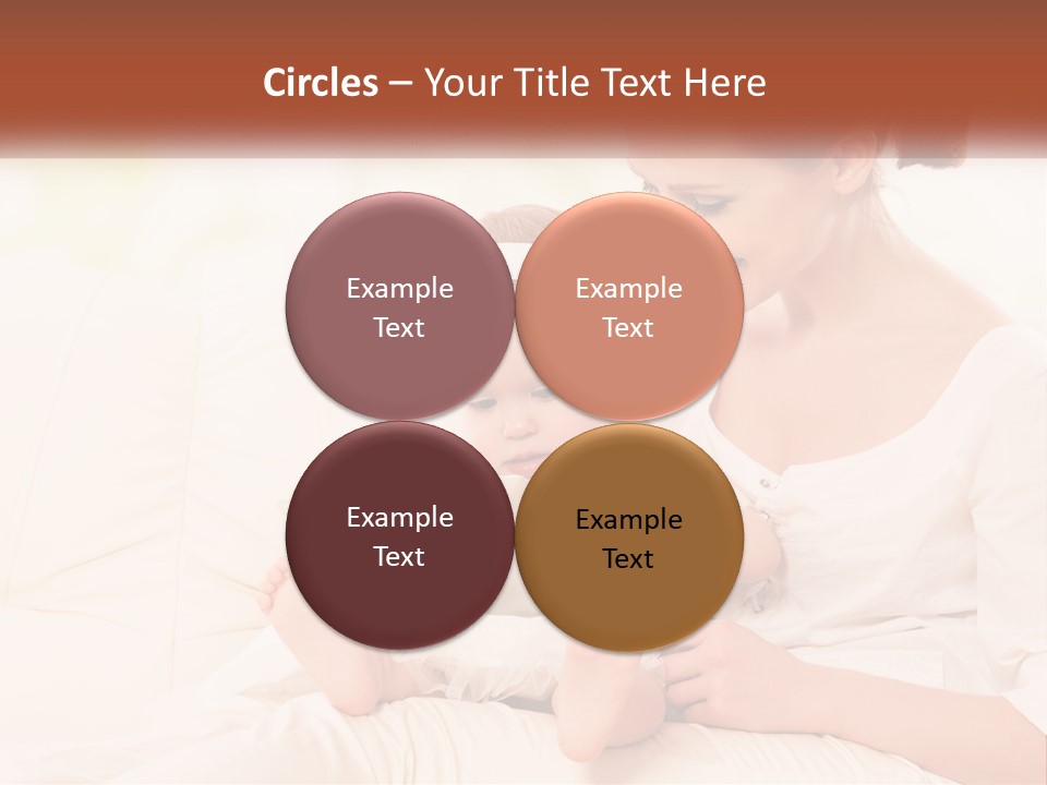 A Woman Holding A Baby While Looking At A Tablet PowerPoint Template