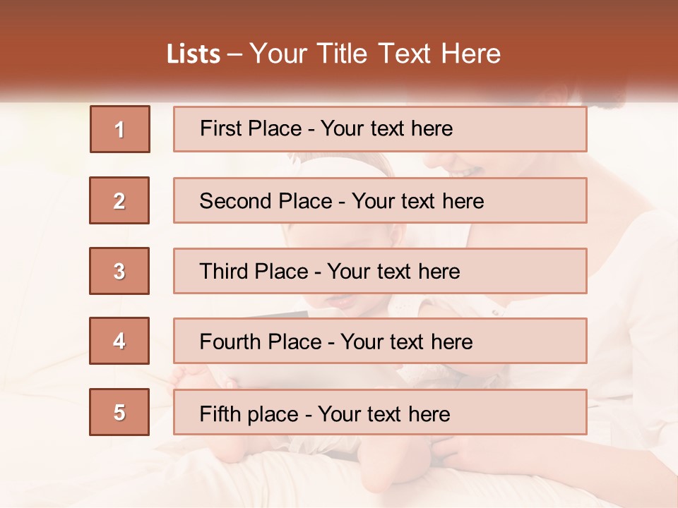 A Woman Holding A Baby While Looking At A Tablet PowerPoint Template