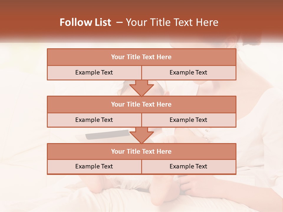 A Woman Holding A Baby While Looking At A Tablet PowerPoint Template