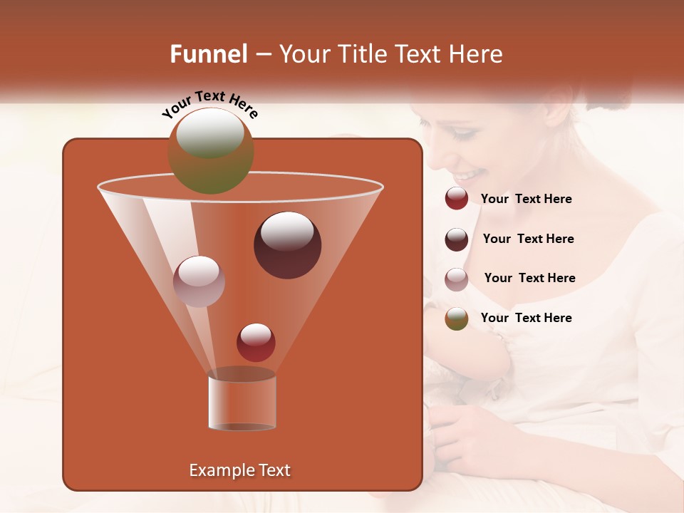 A Woman Holding A Baby While Looking At A Tablet PowerPoint Template