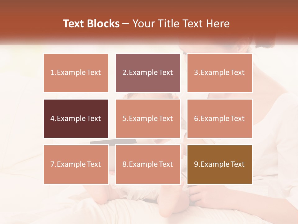 A Woman Holding A Baby While Looking At A Tablet PowerPoint Template