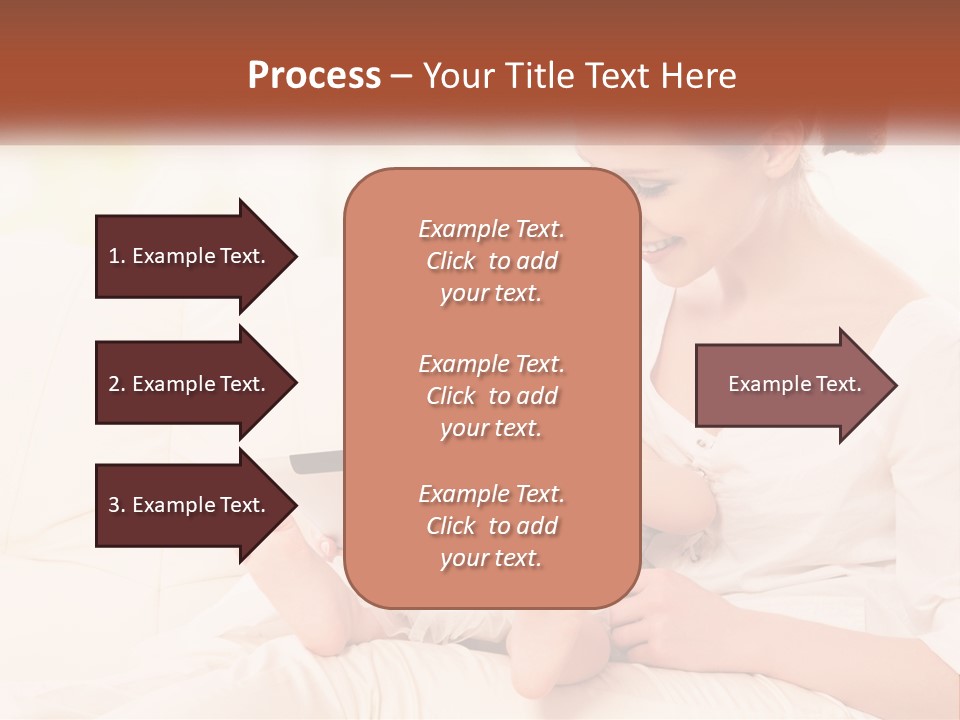 A Woman Holding A Baby While Looking At A Tablet PowerPoint Template