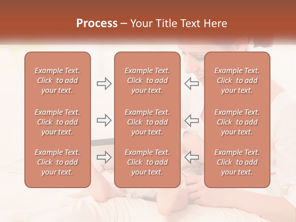 A Woman Holding A Baby While Looking At A Tablet PowerPoint Template
