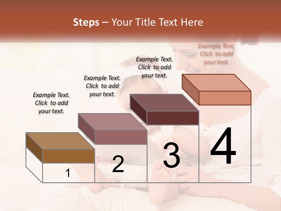 A Woman Holding A Baby While Looking At A Tablet PowerPoint Template