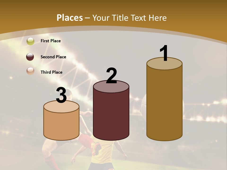 Two Soccer Players Kicking A Soccer Ball On A Field PowerPoint Template